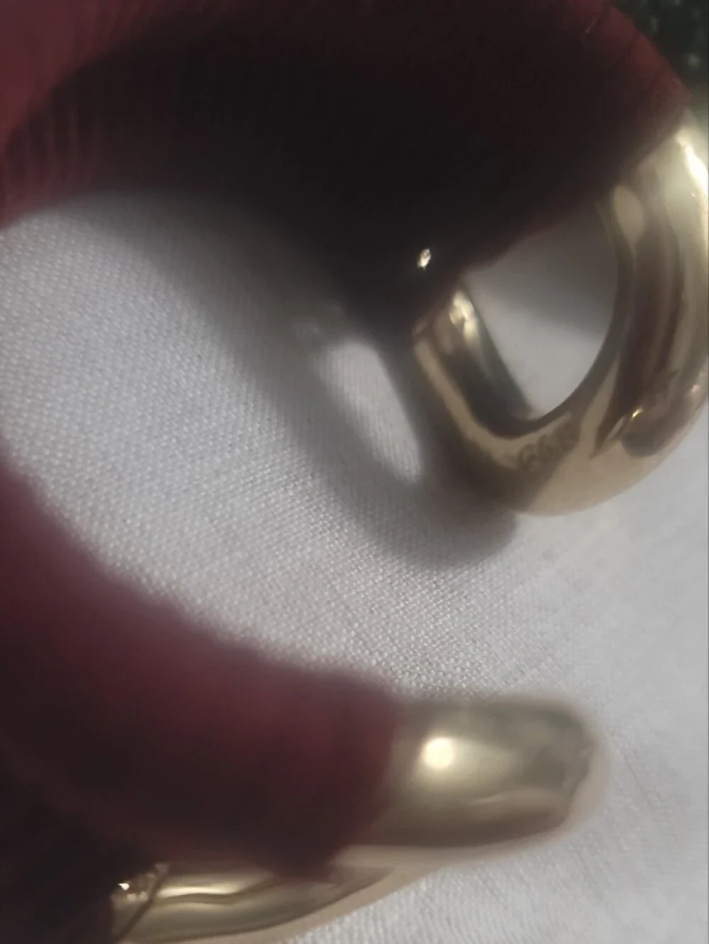 Textured Burgundy Cuff Bracelet with Gold Accents